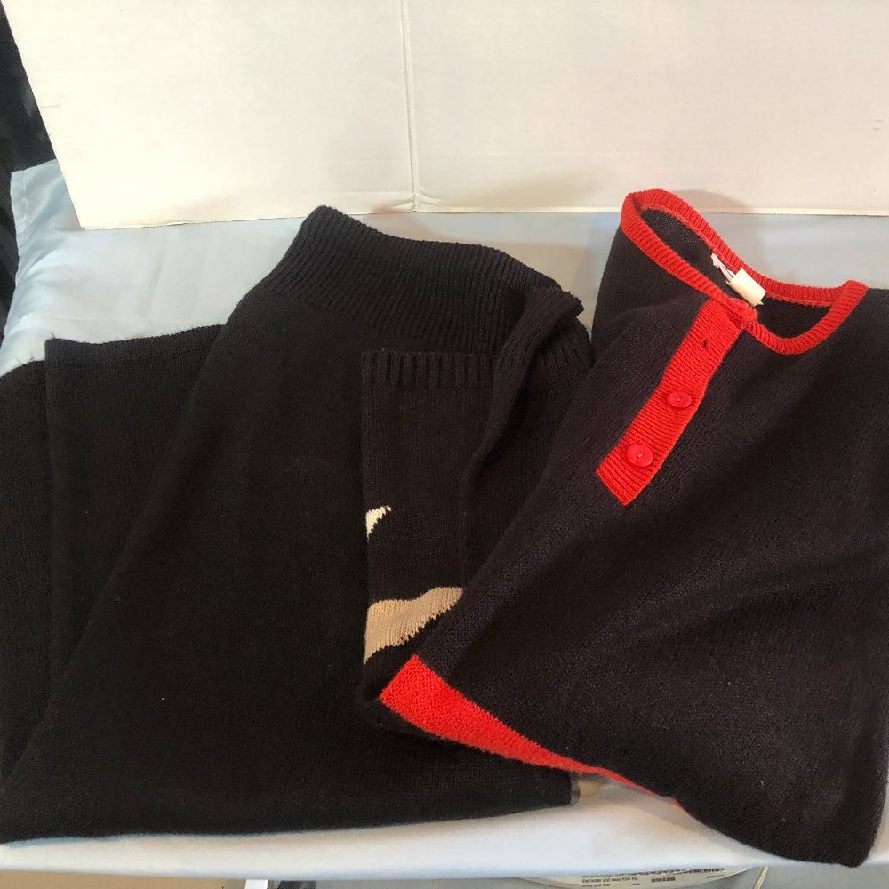 VINTAGE Amy Adams 16A Black Sweater & Skirt Set #ND